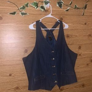Ashley Stewart denim vest